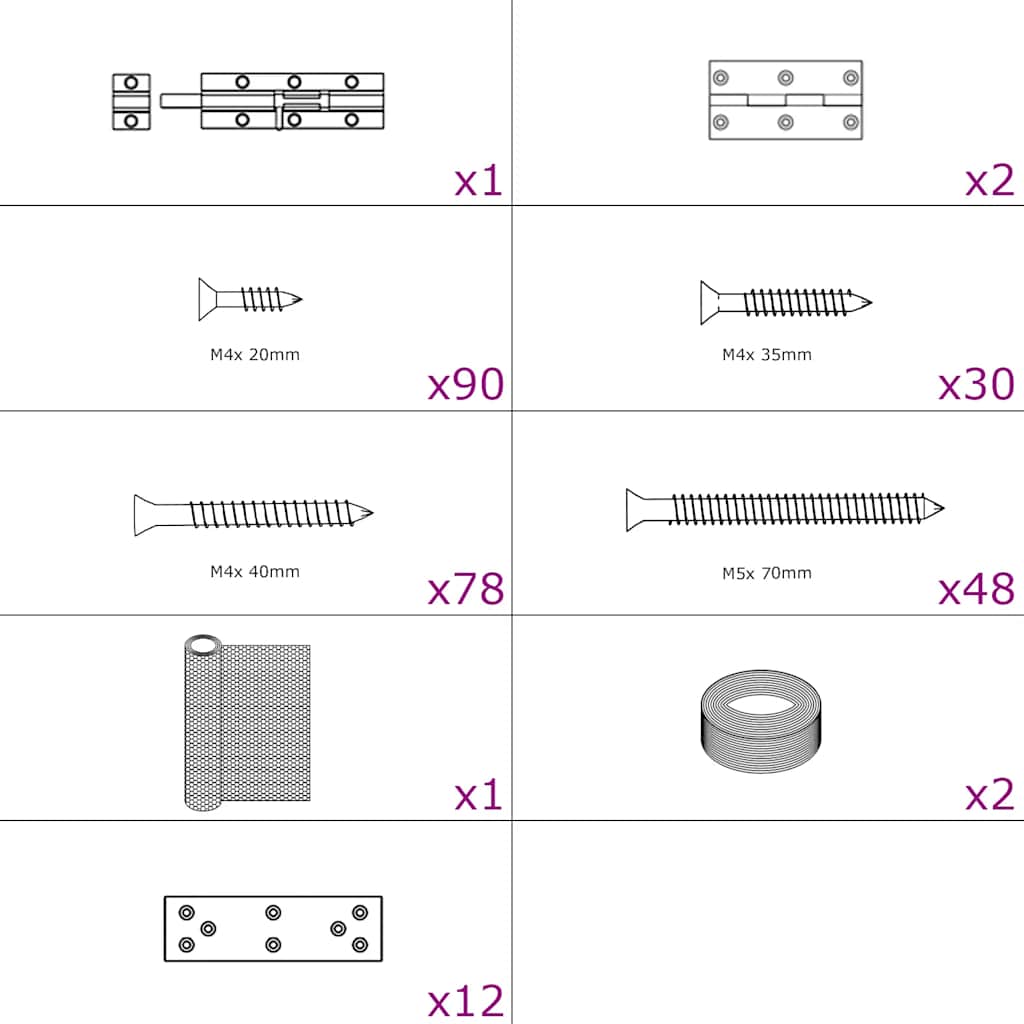 Kanahäkki 6X1,5X1,5 M Teräs