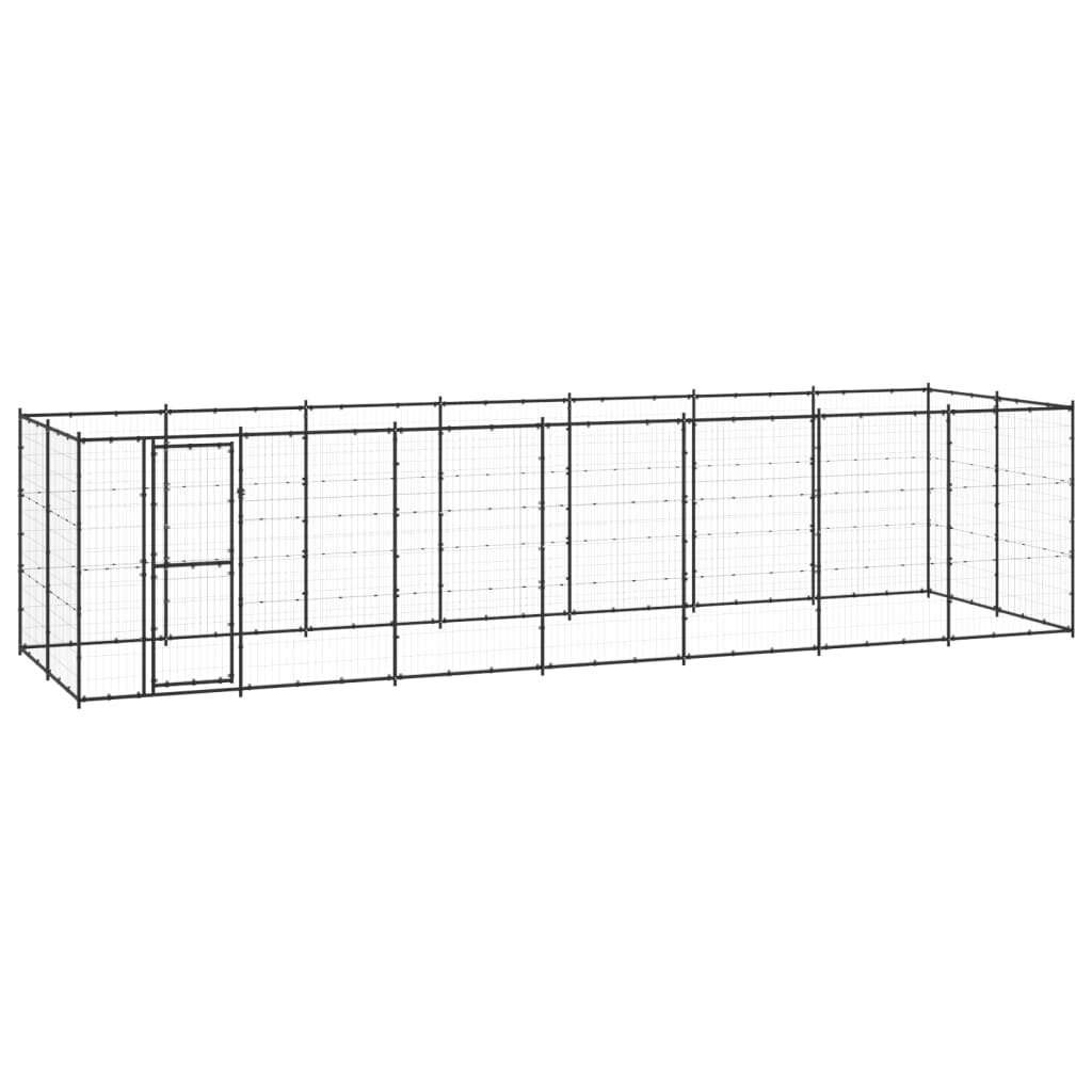Koiran Ulkohäkki Katolla Galvanoitu Teräs 7,26 M²