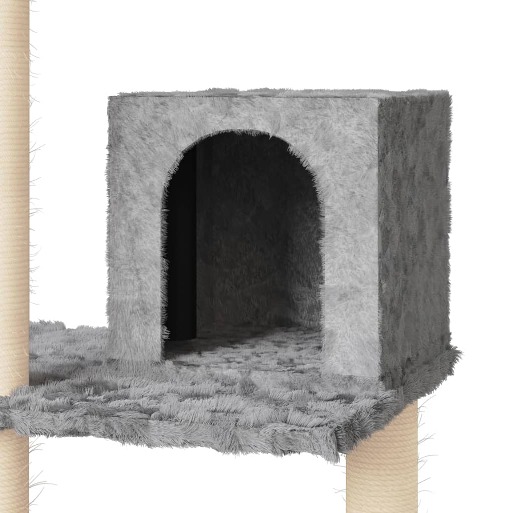 Kissan Kiipeilypuu Sisal- Raapimispylväillä Vaaleanharm. 119 Cm