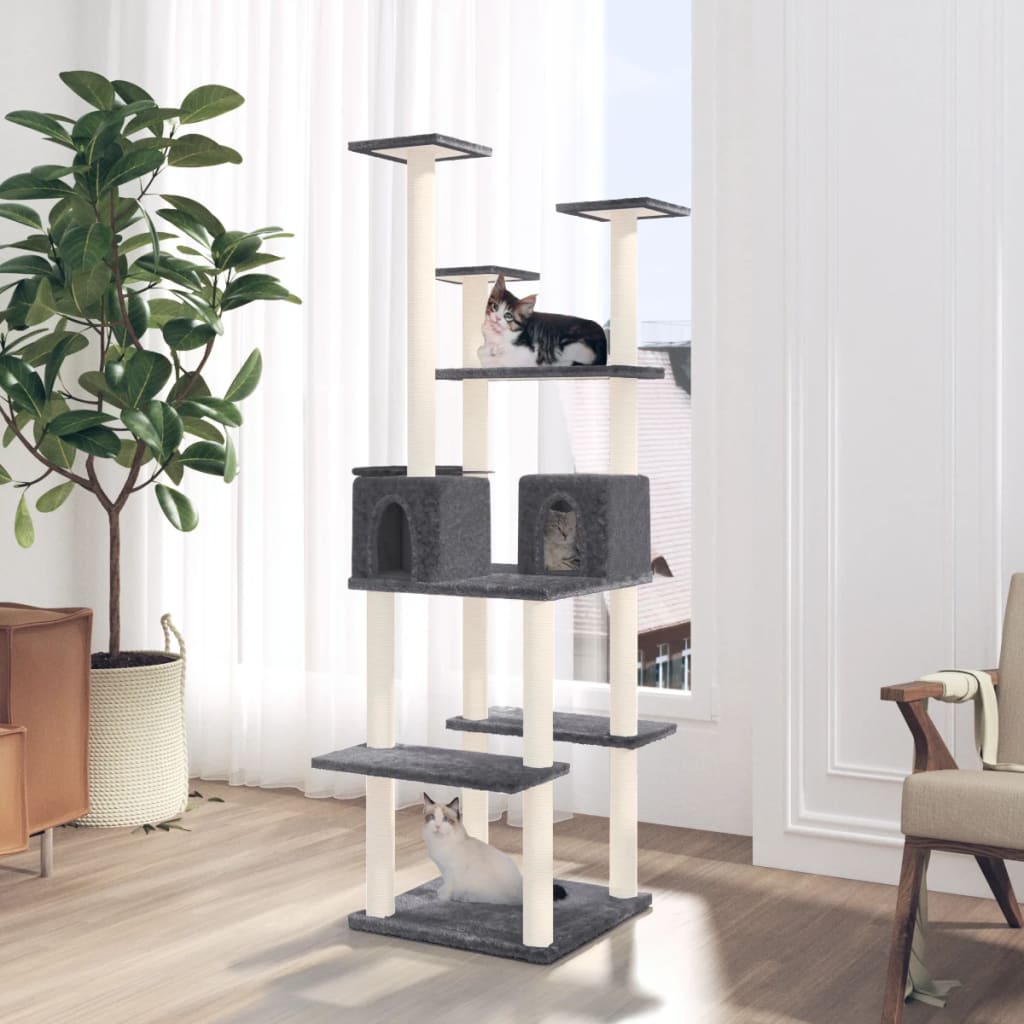 Kissan Kiipeilypuu Sisal- Raapimispylväillä 167 Cm