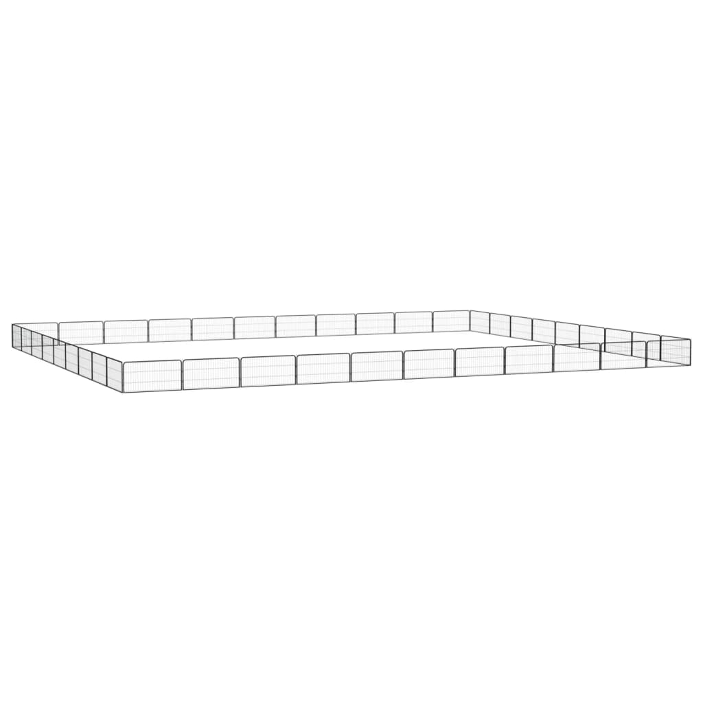 Koiranhäkki 4 Paneelia Musta 100X50 Cm Jauhemaalattu Teräs