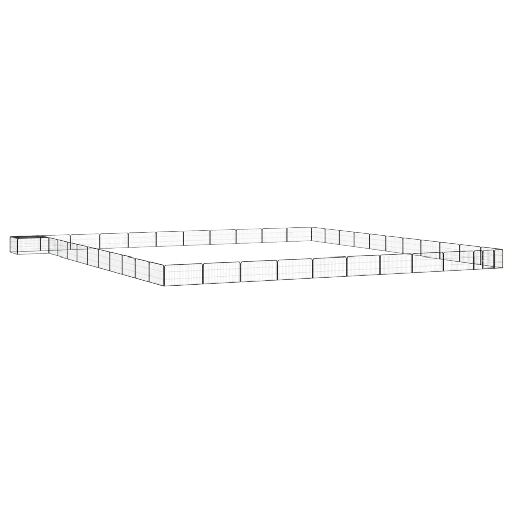 Koiranhäkki 4 Paneelia Musta 100X50 Cm Jauhemaalattu Teräs
