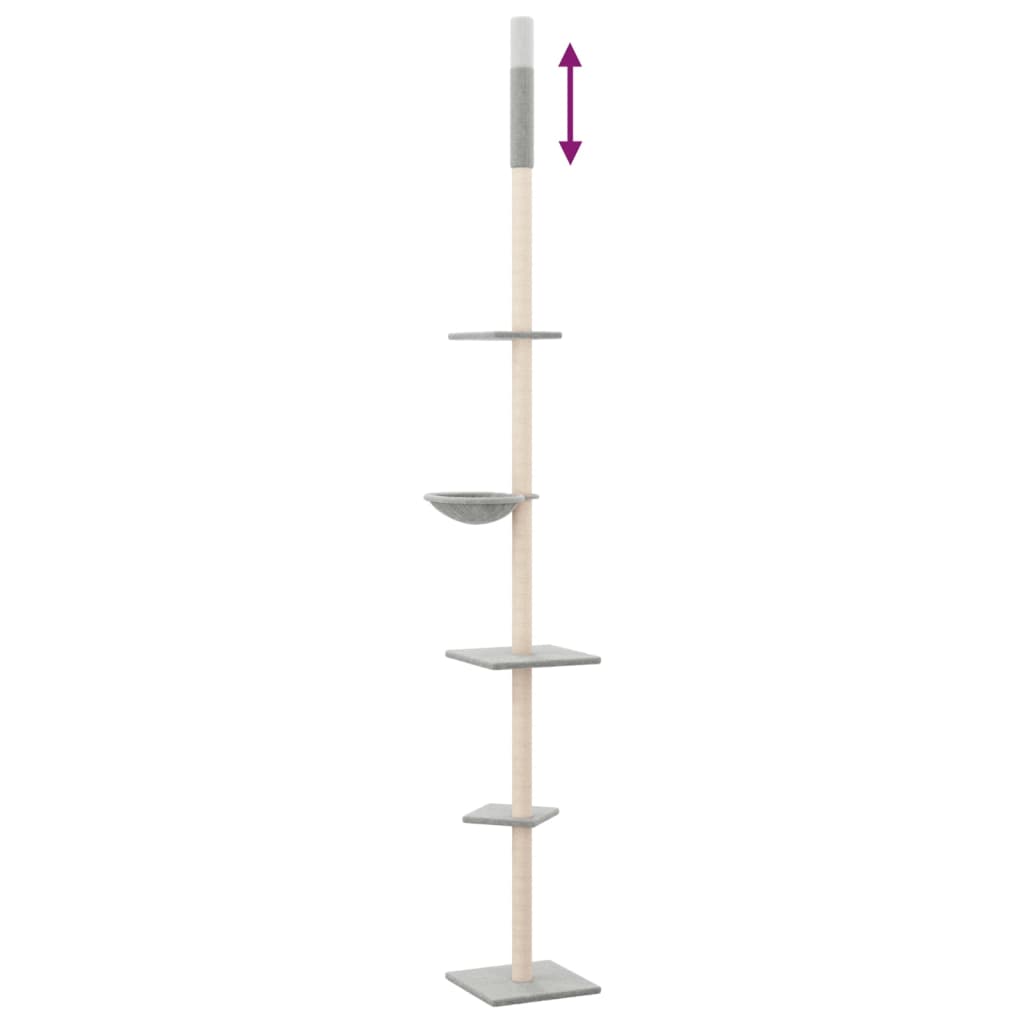 Kattoon Asti Yltävä Kissan Kiipeilypuu V.harmaa 263,5-289,5 Cm