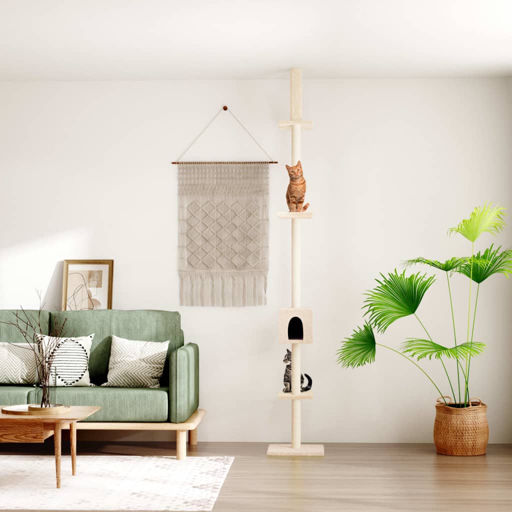 Kattoon Asti Yltävä Kissan Kiipeilypuu T.harmaa 250,5-276,5 Cm