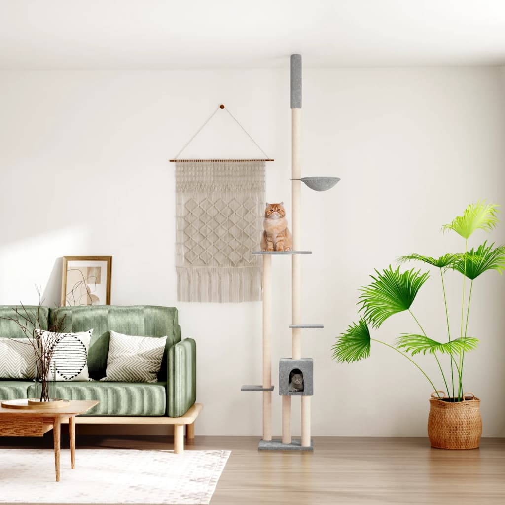 Kattoon Asti Yltävä Kissan Kiipeilypuu 258,5-284,5 Cm