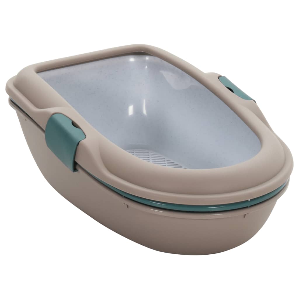 Kissanhiekkalaatikko Ruskea Ja Valkoinen 69,5X47X26 Cm Pp