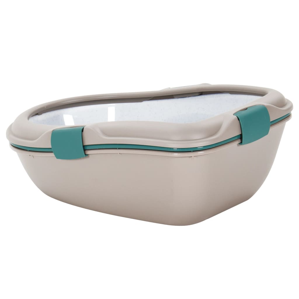 Kissanhiekkalaatikko Ruskea Ja Valkoinen 69,5X47X26 Cm Pp