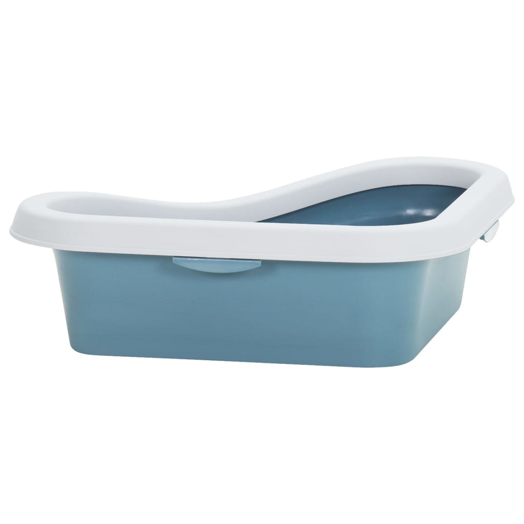 Kissan Kulmahiekkalaatikko Sininen Ja Valkoinen 56X40X14 Cm Pp