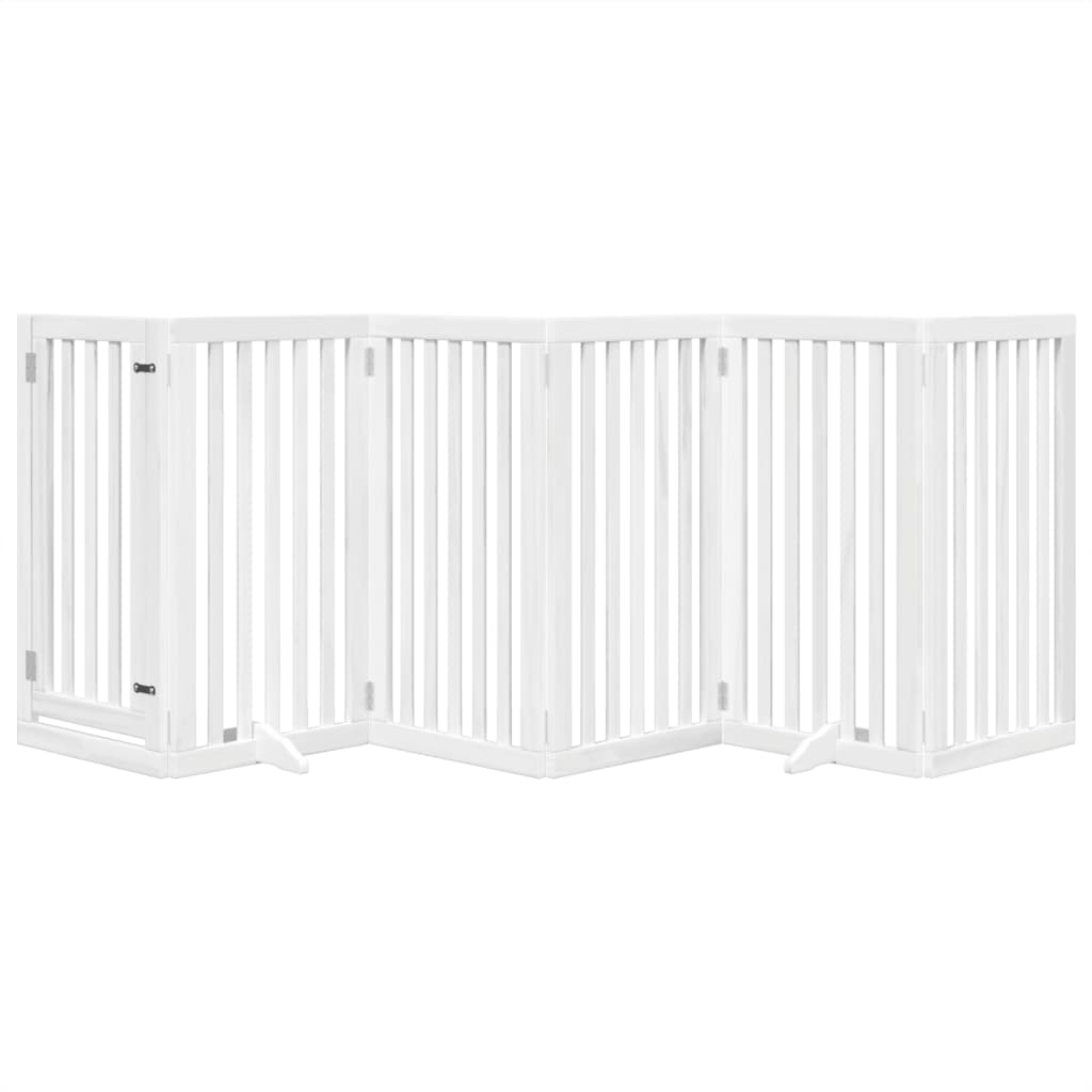 Koiraportti Kokoontaittuva 6 Paneelia Valk. 300 Cm Poppelipuu