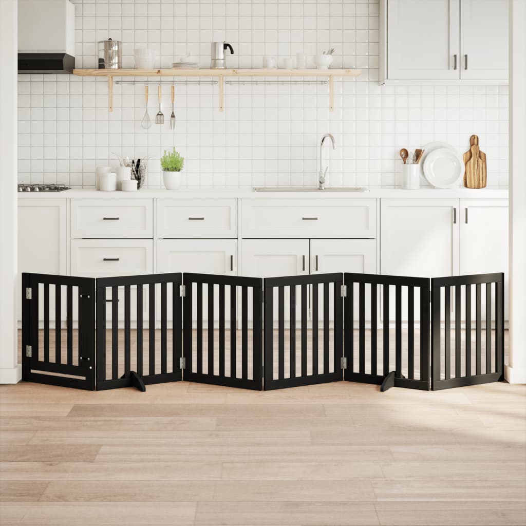 Koiraportti Kokoontaittuva 6 Paneelia Valk. 300 Cm Poppelipuu