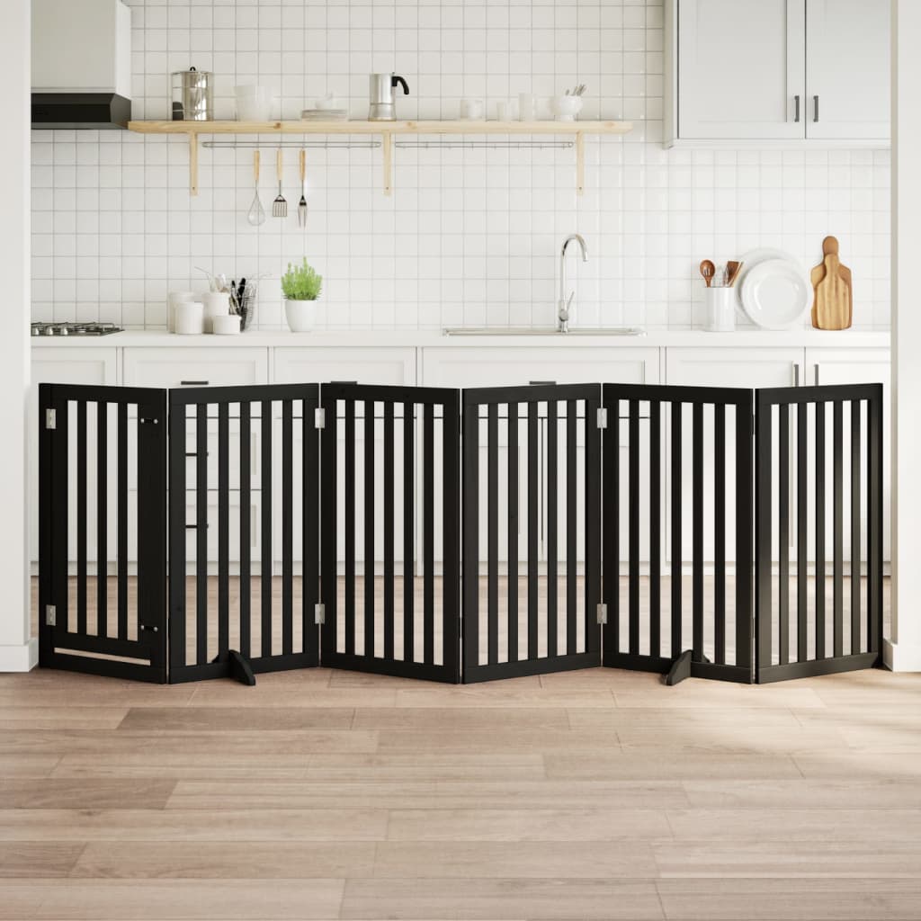 Koiraportti Kokoontaittuva 6 Paneelia Valk. 300 Cm Poppelipuu