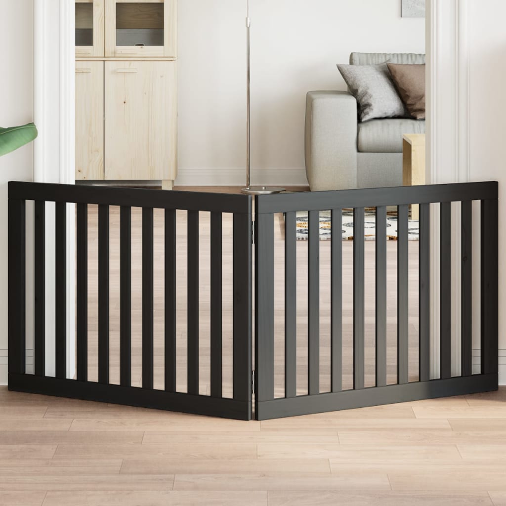 Koiraportti Kokoontaittuva 6 Paneelia Valk. 300 Cm Poppelipuu