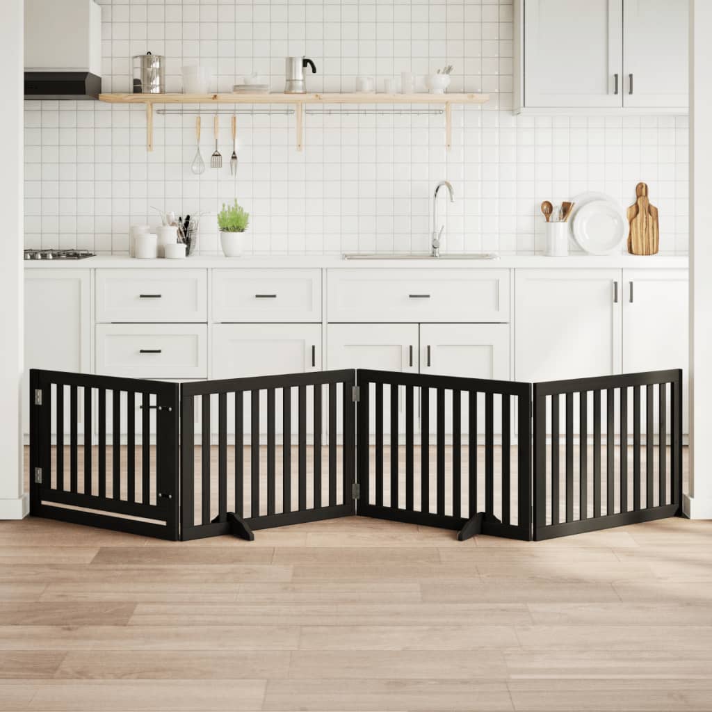 Koiraportti Kokoontaittuva 6 Paneelia Valk. 300 Cm Poppelipuu