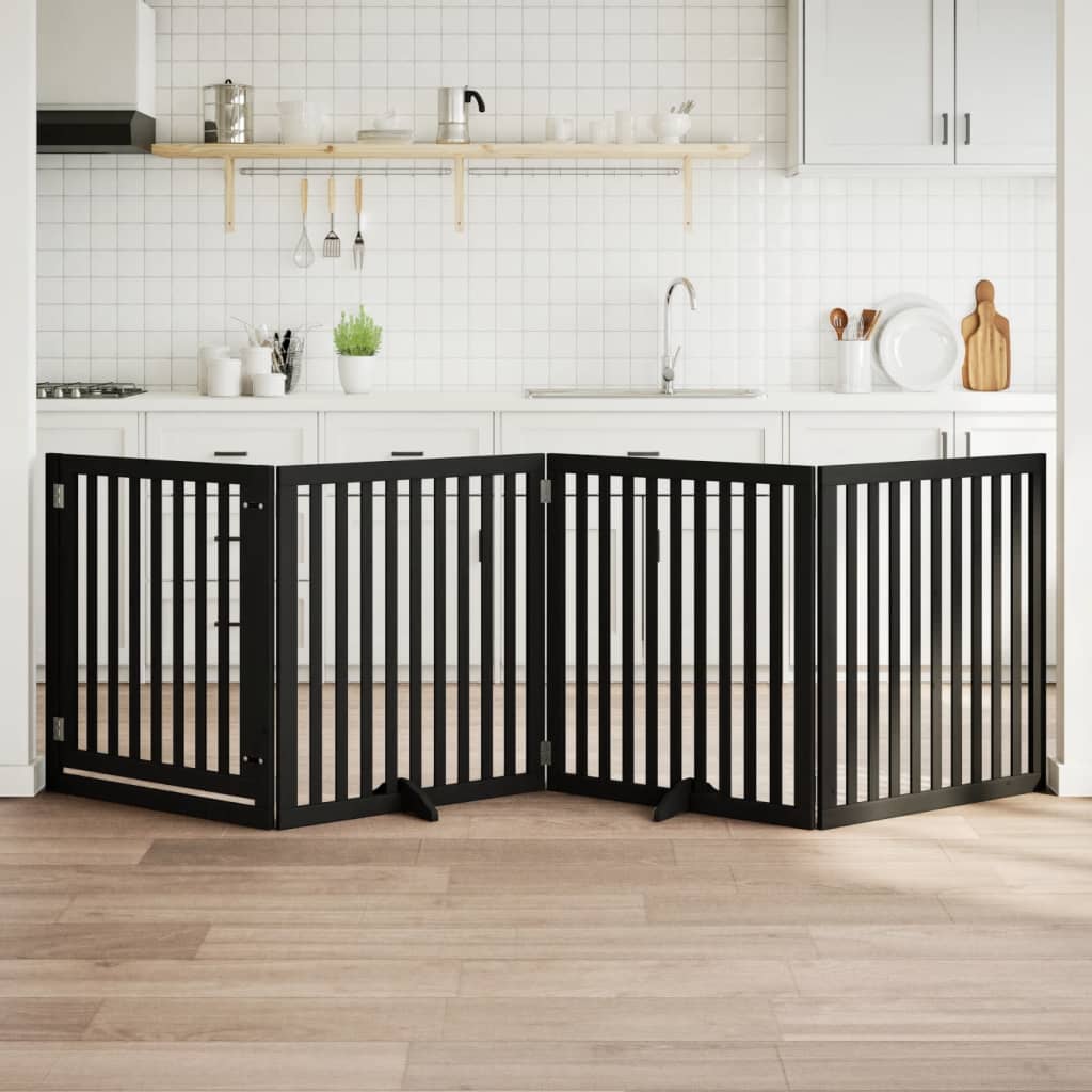 Koiraportti Kokoontaittuva 6 Paneelia Valk. 300 Cm Poppelipuu