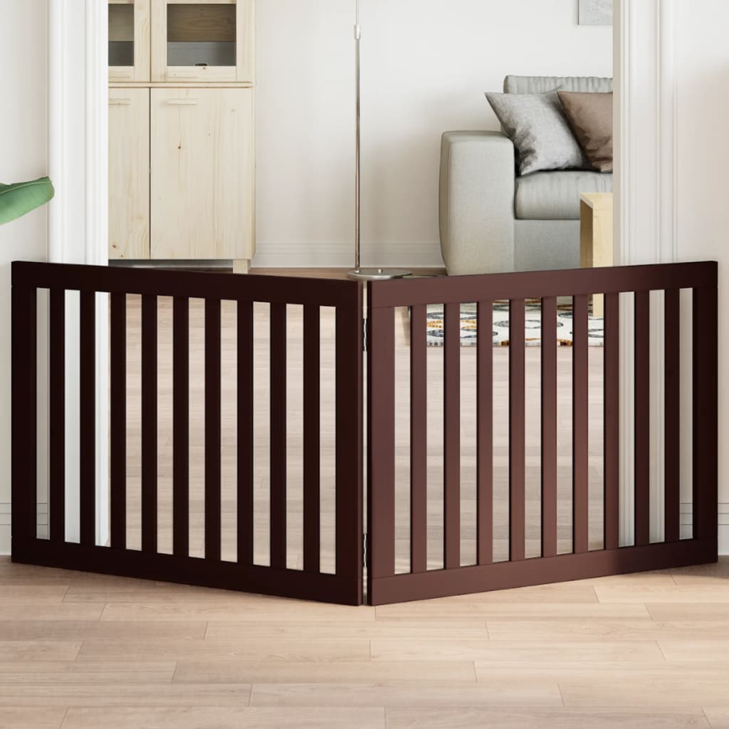 Koiraportti Kokoontaittuva 6 Paneelia Valk. 300 Cm Poppelipuu