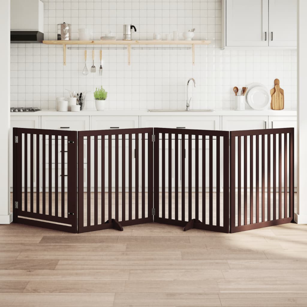 Koiraportti Kokoontaittuva 6 Paneelia Valk. 300 Cm Poppelipuu