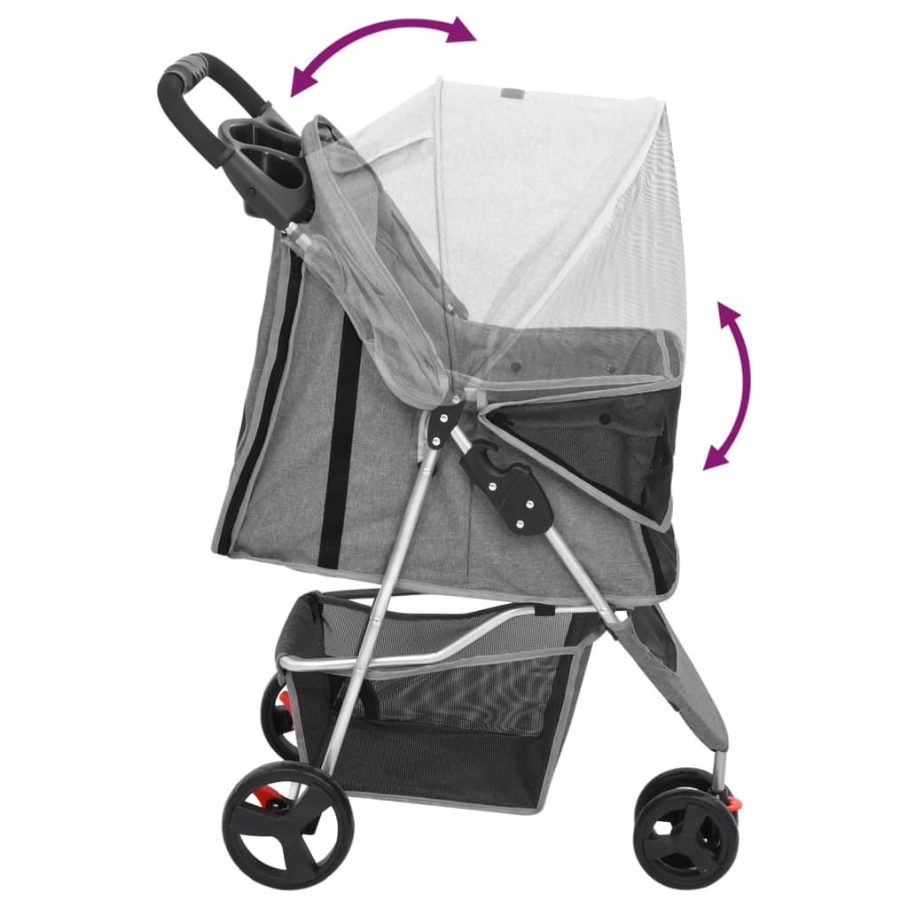Taitettavat Koiranrattaat 80X46X98 Cm Oxford Kangas