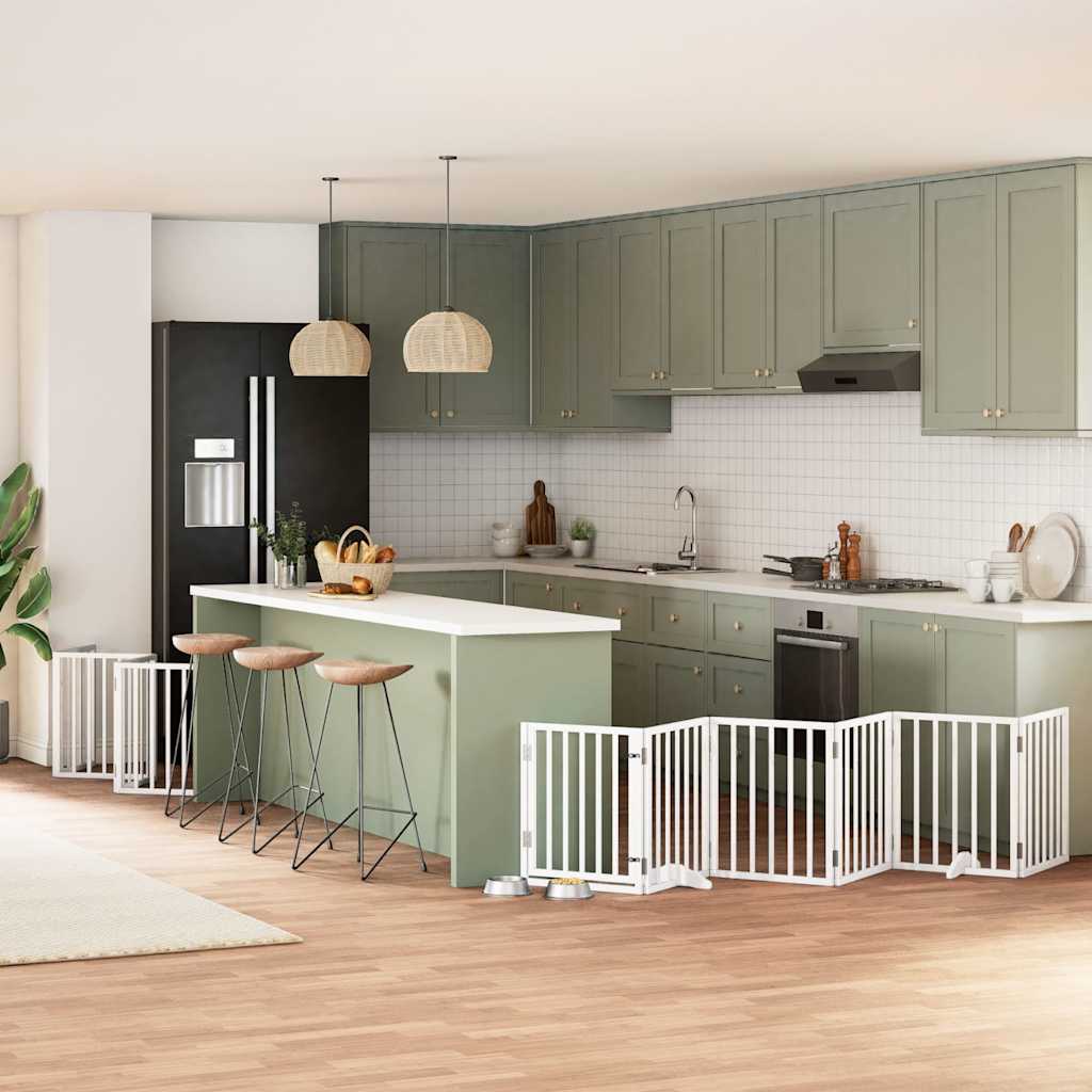 Koiraportti Kokoontaittuva 6 Paneelia Valk. 480 Cm Poppelipuu