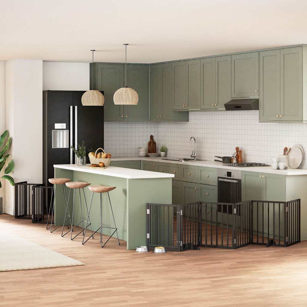 Koiraportti Kokoontaittuva 6 Paneelia Valk. 480 Cm Poppelipuu