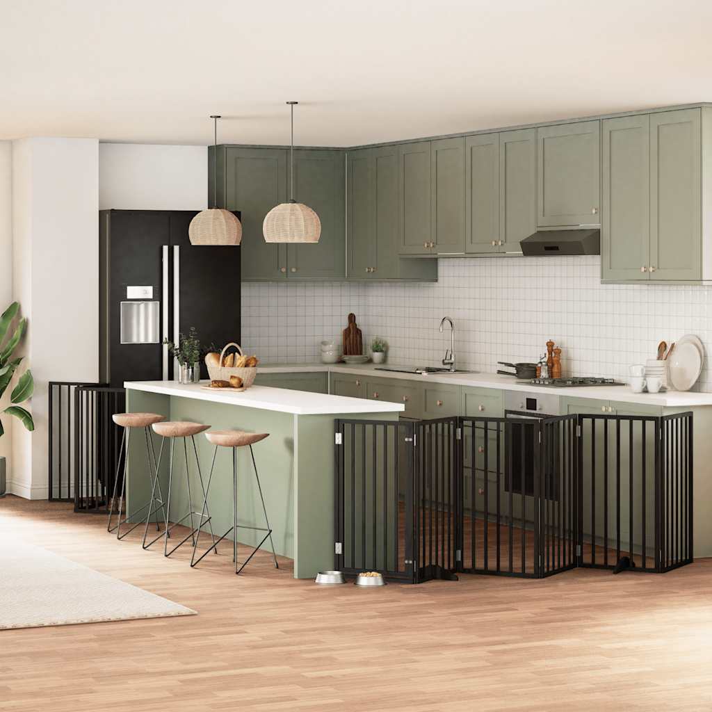 Koiraportti Kokoontaittuva 6 Paneelia Valk. 480 Cm Poppelipuu