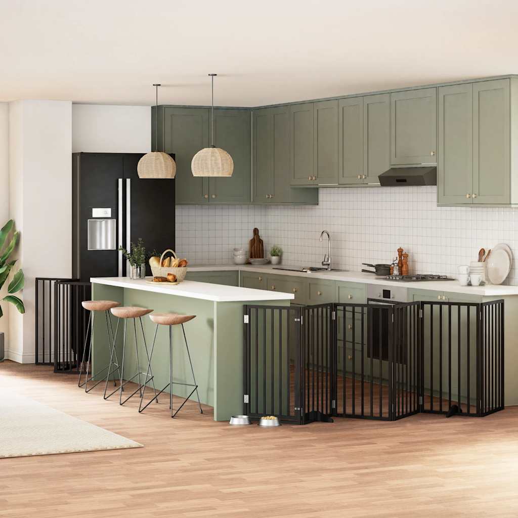 Koiraportti Kokoontaittuva 6 Paneelia Valk. 480 Cm Poppelipuu