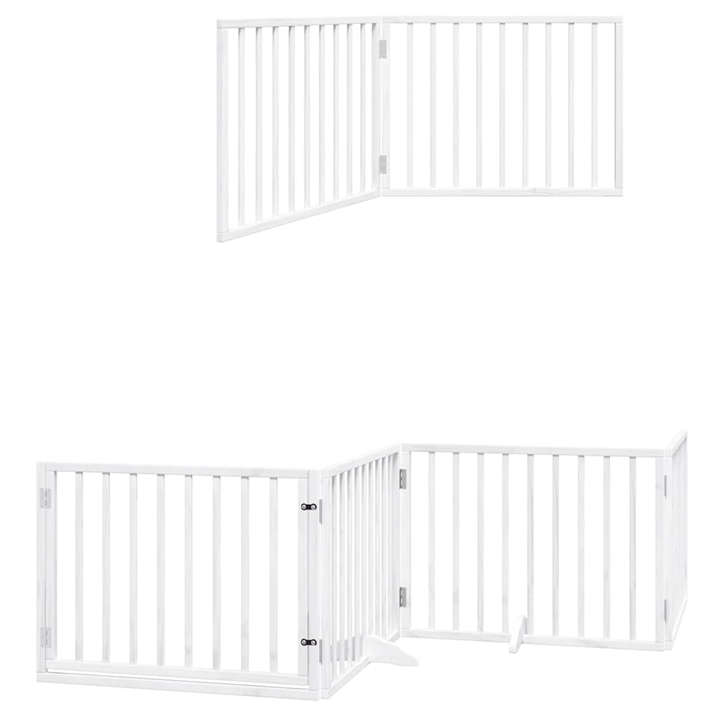 Koiraportti Kokoontaittuva 6 Paneelia Valk. 480 Cm Poppelipuu