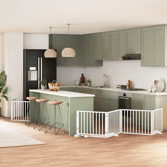 Koiraportti Kokoontaittuva 6 Paneelia Valk. 480 Cm Poppelipuu