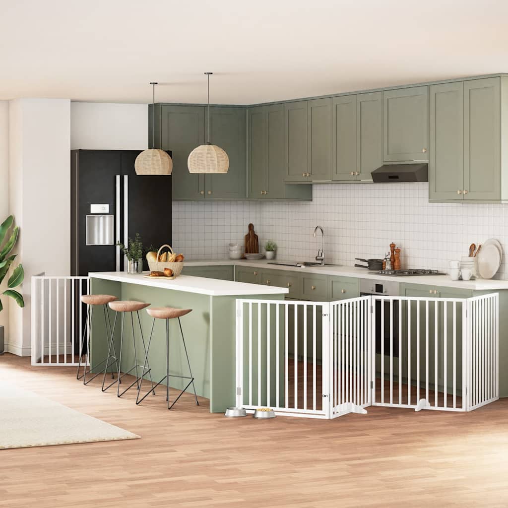 Koiraportti Kokoontaittuva 6 Paneelia Valk. 480 Cm Poppelipuu