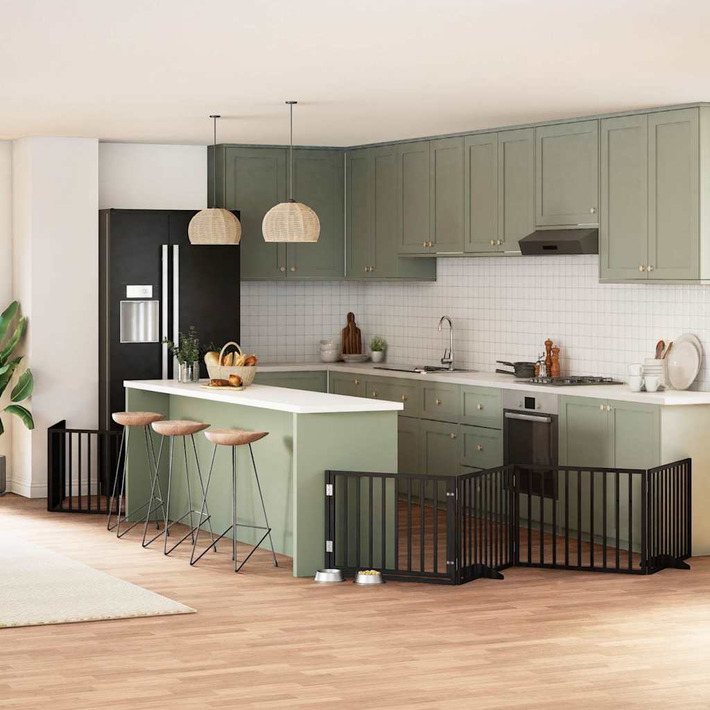 Koiraportti Kokoontaittuva 6 Paneelia Valk. 480 Cm Poppelipuu