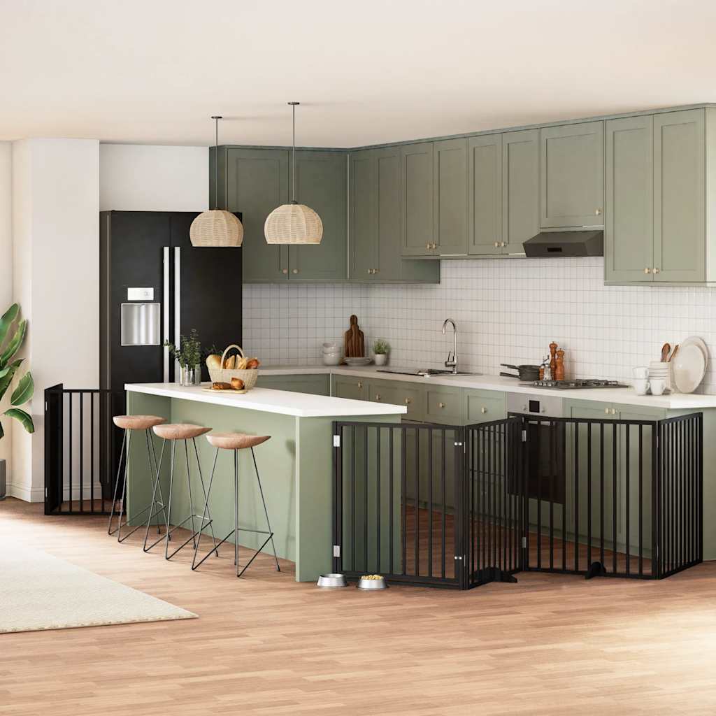 Koiraportti Kokoontaittuva 6 Paneelia Valk. 480 Cm Poppelipuu