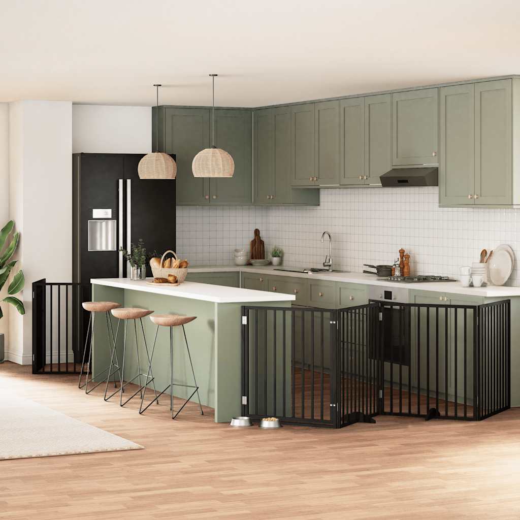 Koiraportti Kokoontaittuva 6 Paneelia Valk. 480 Cm Poppelipuu