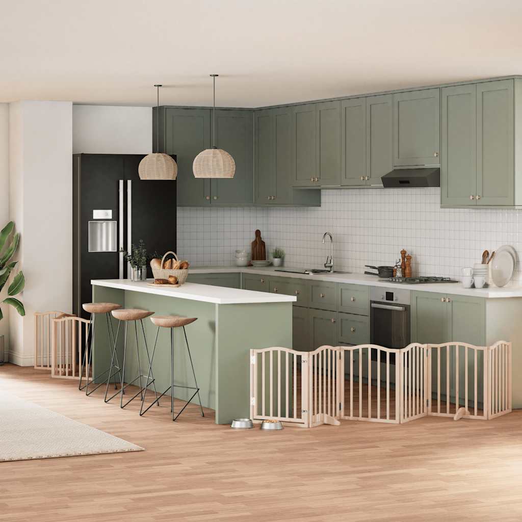 Koiraportti Kokoontaittuva 8 Paneelia 640 Cm Poppelipuu