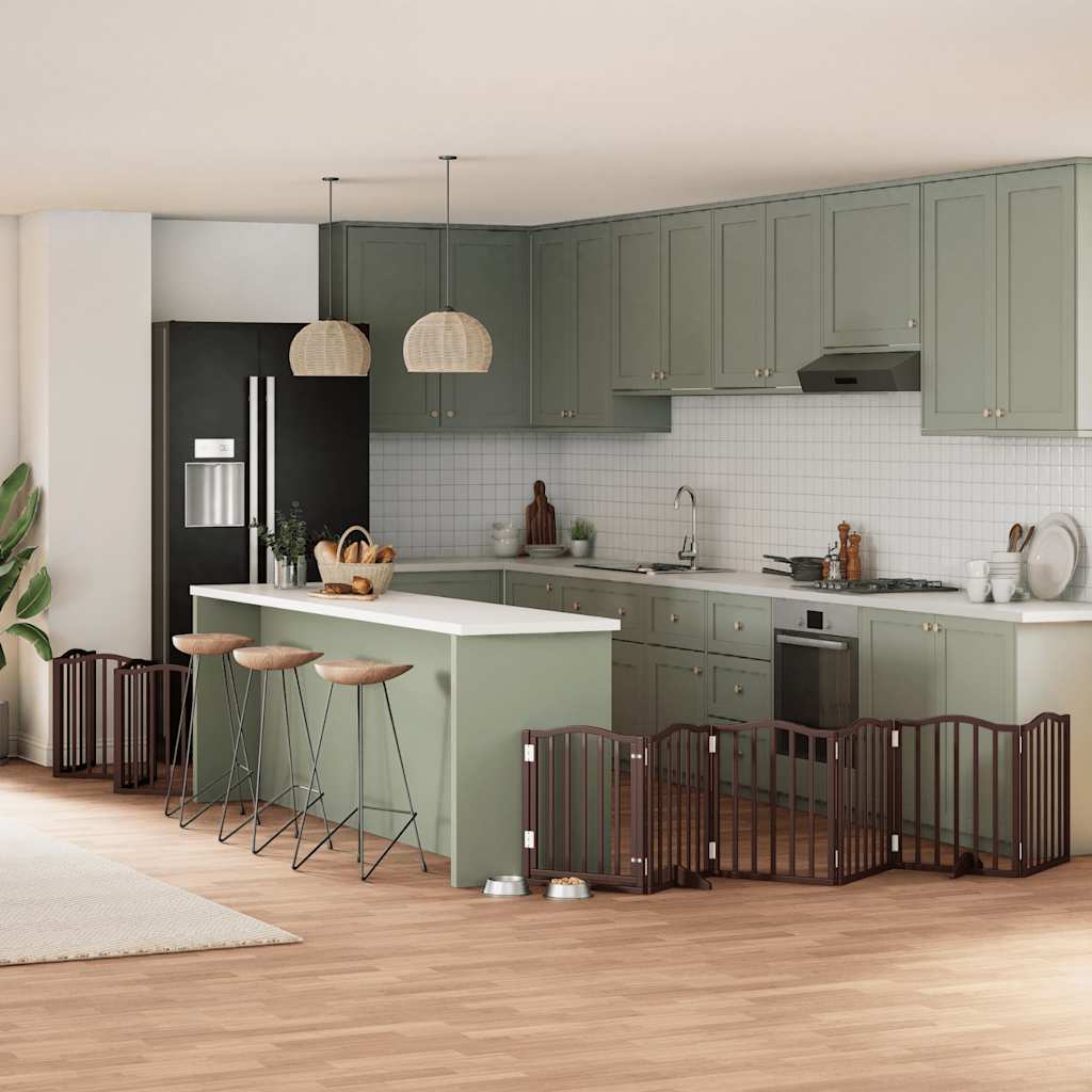 Koiraportti Kokoontaittuva 8 Paneelia 640 Cm Poppelipuu