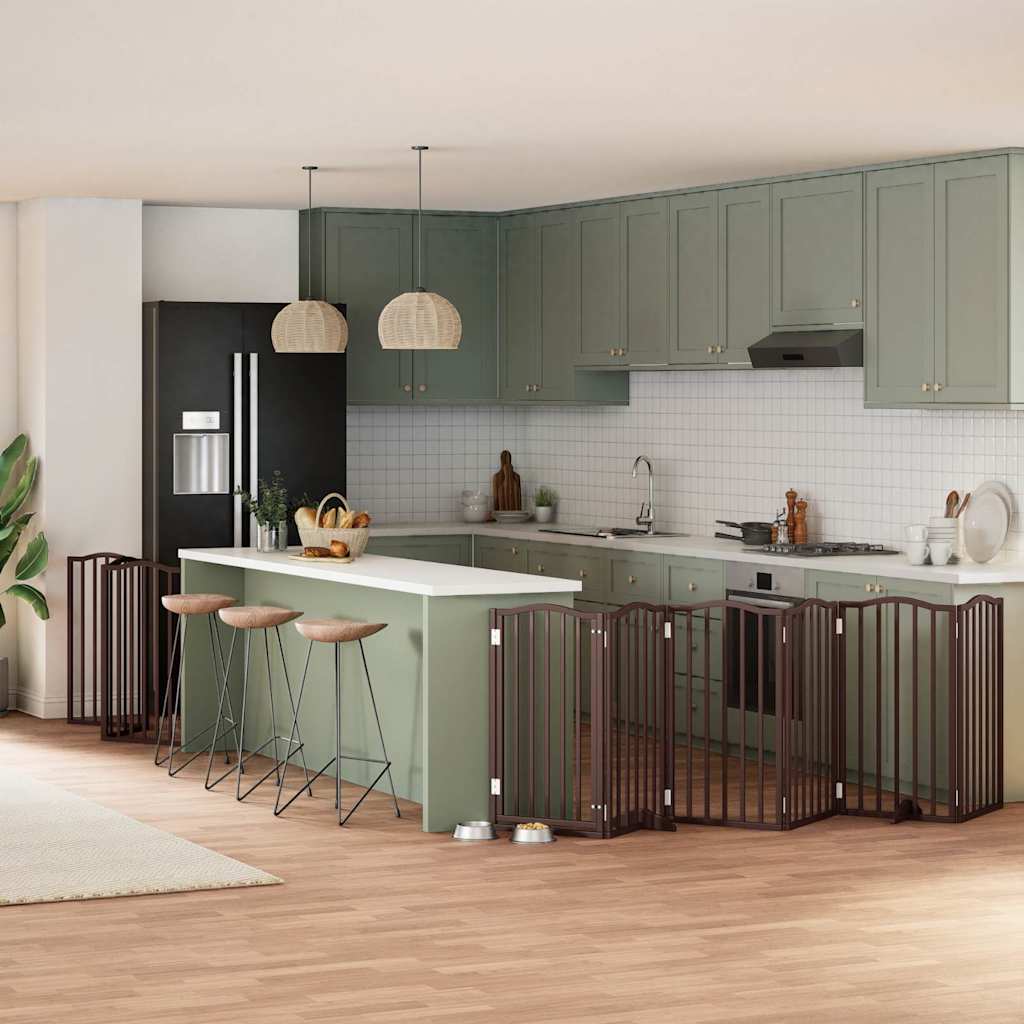 Koiraportti Kokoontaittuva 8 Paneelia 640 Cm Poppelipuu