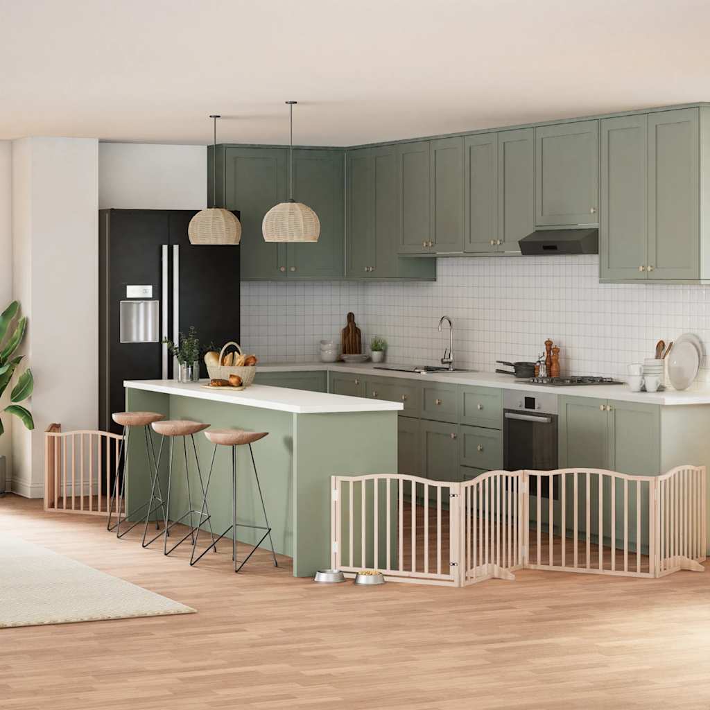 Koiraportti Kokoontaittuva 8 Paneelia 640 Cm Poppelipuu