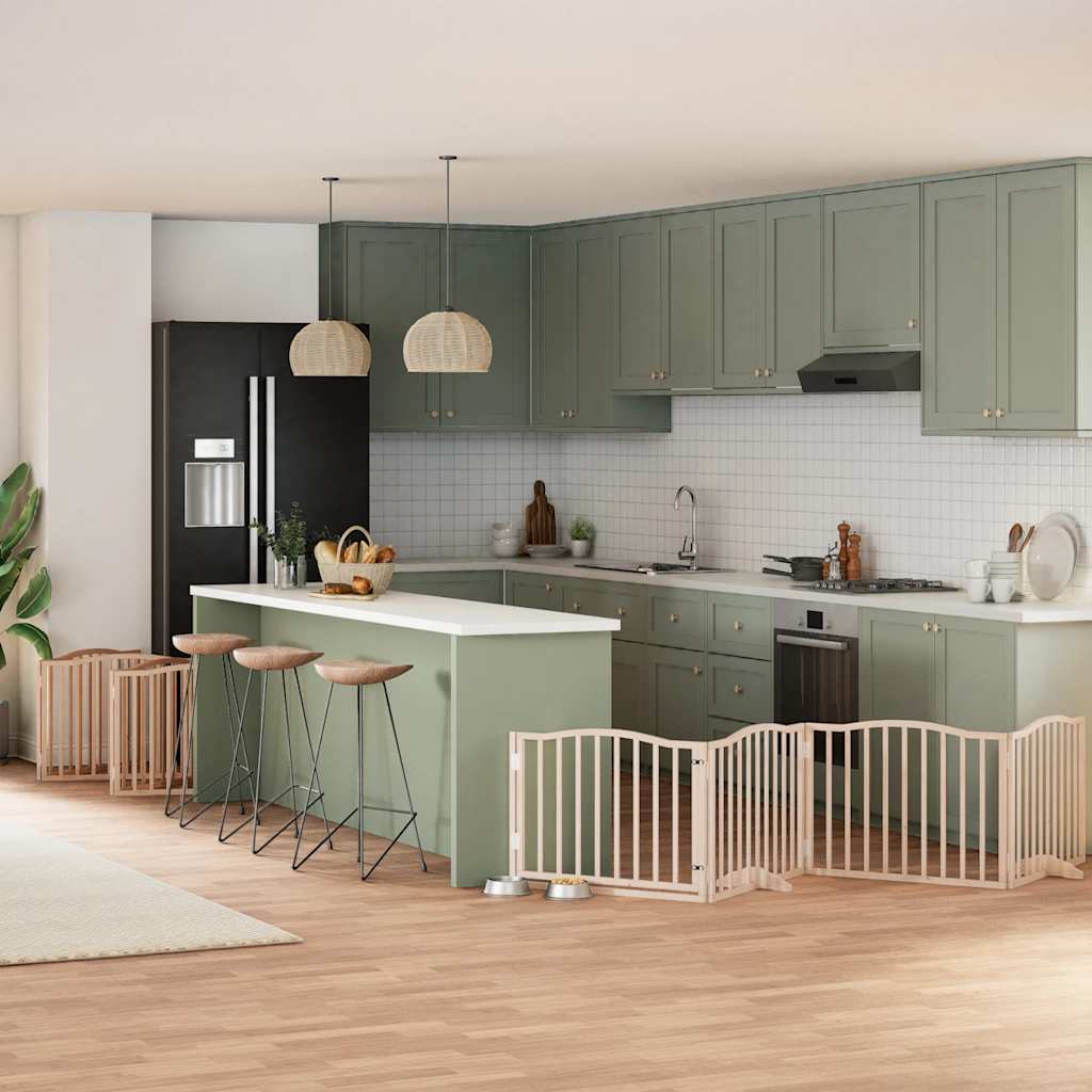 Koiraportti Kokoontaittuva 8 Paneelia 640 Cm Poppelipuu