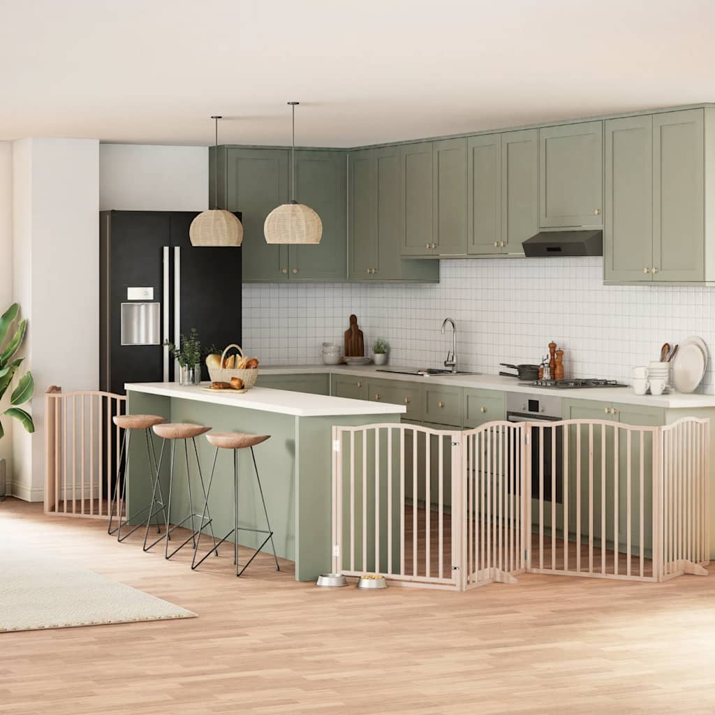 Koiraportti Kokoontaittuva 8 Paneelia 640 Cm Poppelipuu