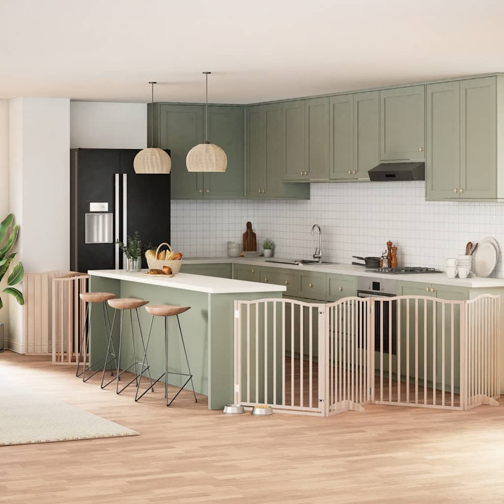 Koiraportti Kokoontaittuva 8 Paneelia 640 Cm Poppelipuu