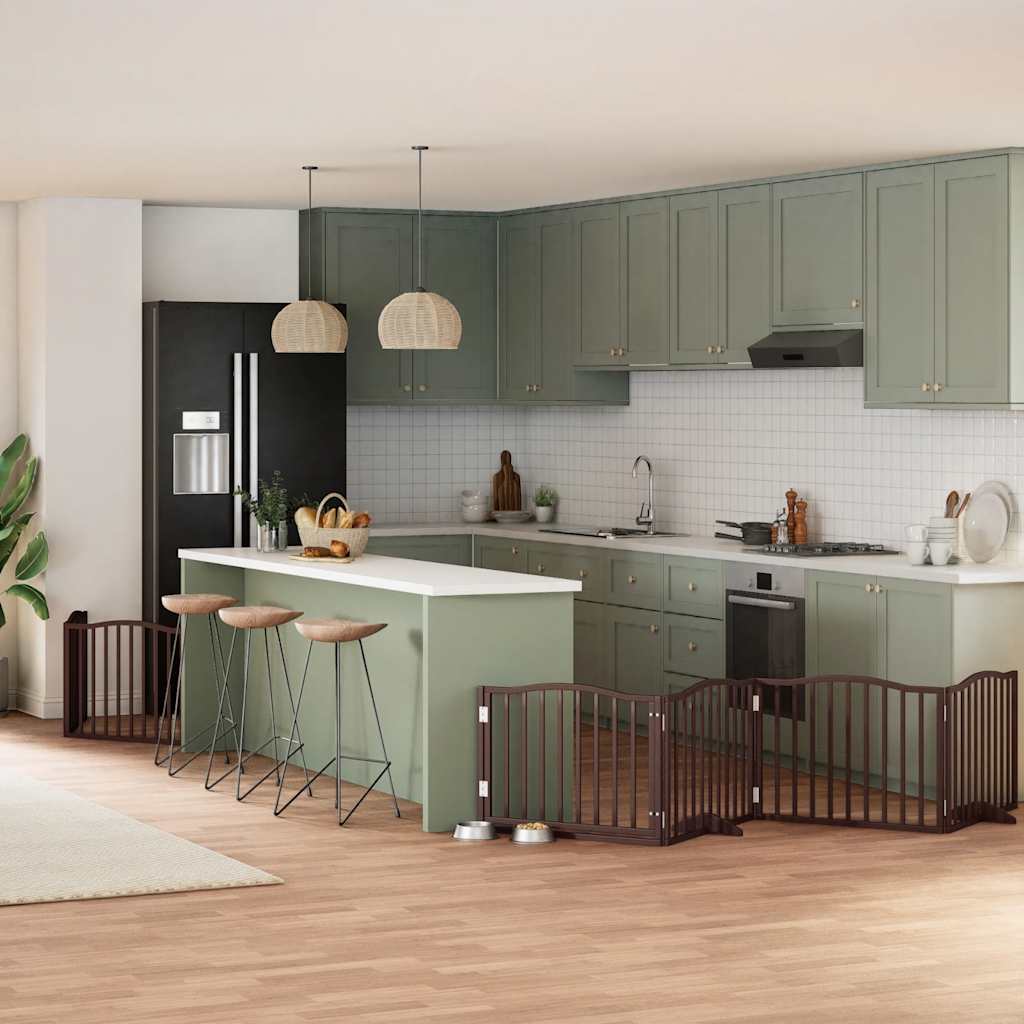 Koiraportti Kokoontaittuva 8 Paneelia 640 Cm Poppelipuu