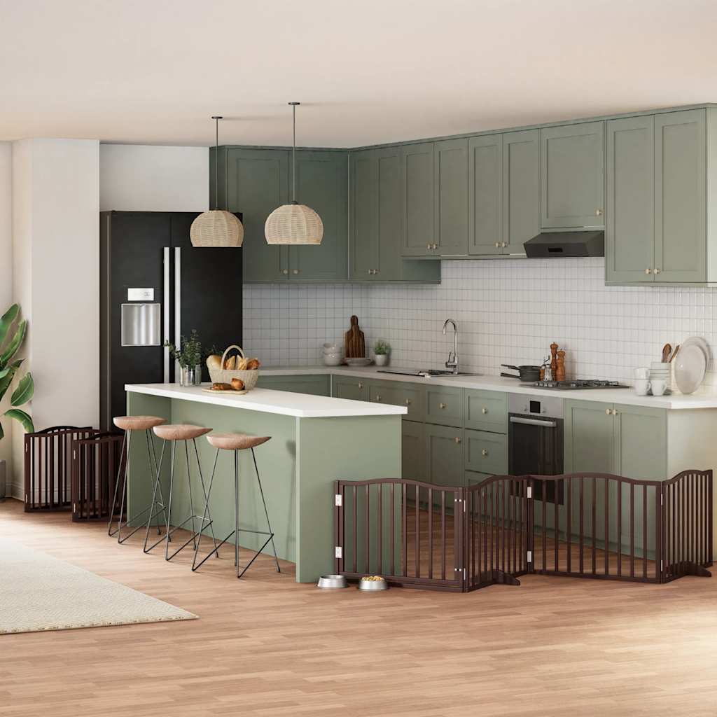 Koiraportti Kokoontaittuva 8 Paneelia 640 Cm Poppelipuu