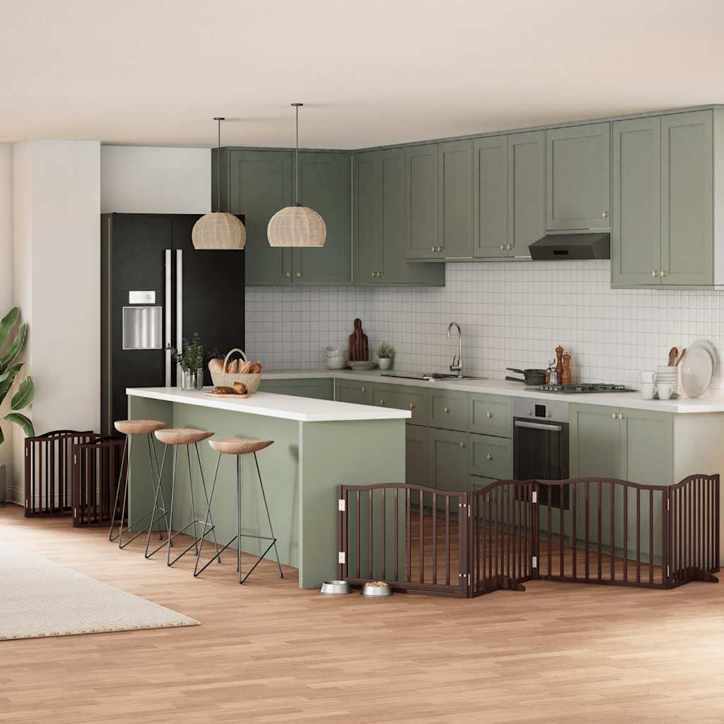 Koiraportti Kokoontaittuva 8 Paneelia 640 Cm Poppelipuu