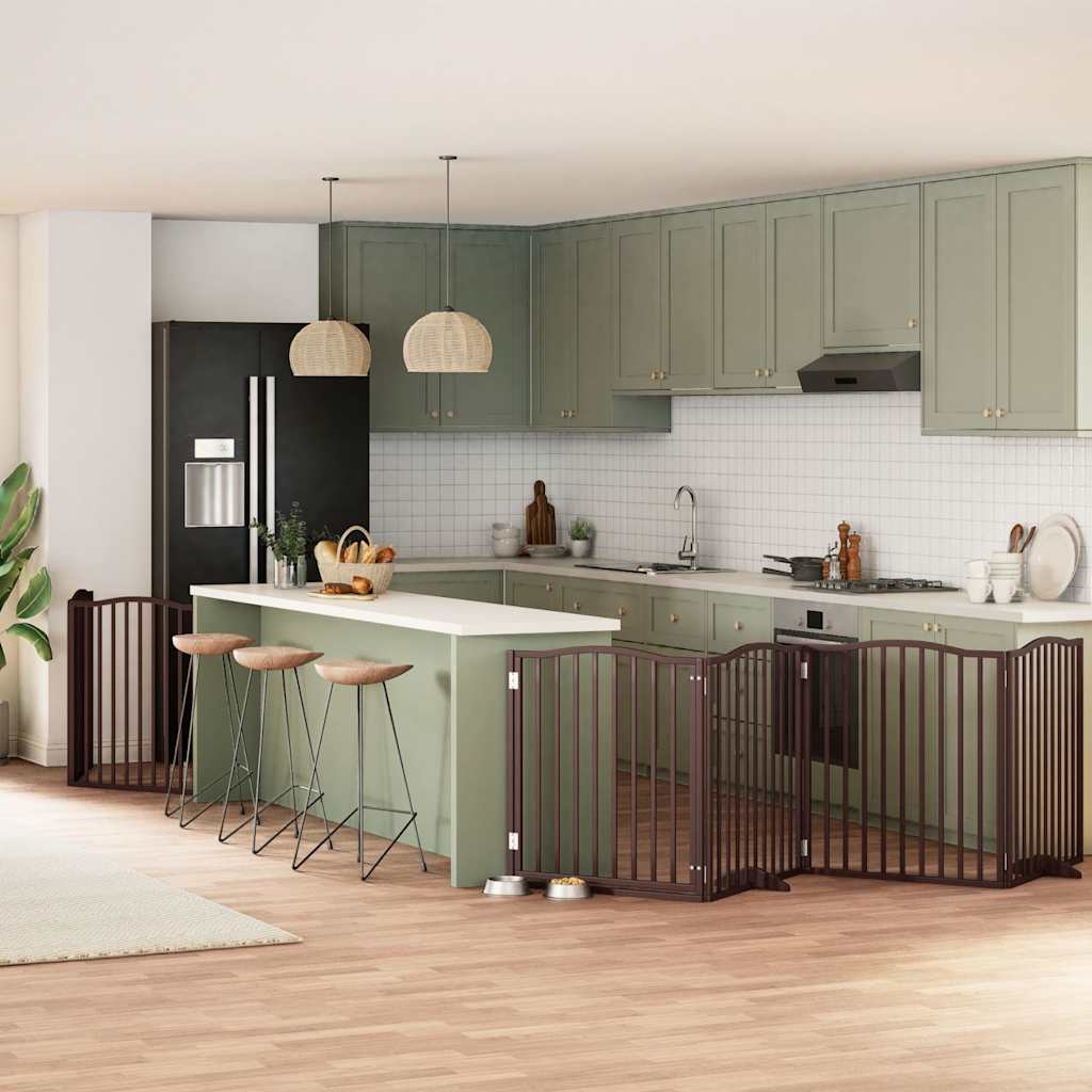 Koiraportti Kokoontaittuva 8 Paneelia 640 Cm Poppelipuu