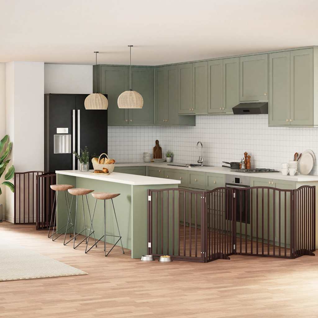 Koiraportti Kokoontaittuva 8 Paneelia 640 Cm Poppelipuu