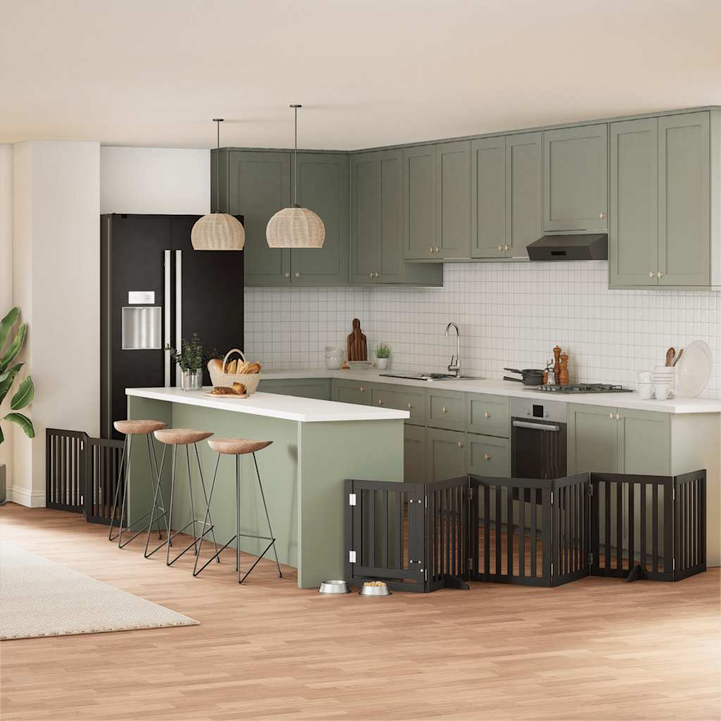 Koiraportti Kokoontaittuva 12 Paneelia Valk. 600 Cm Poppelipuu