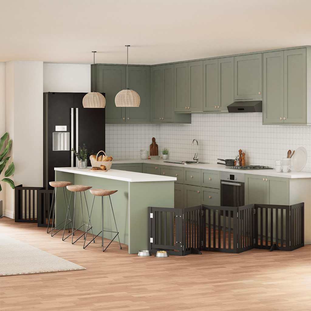 Koiraportti Kokoontaittuva 12 Paneelia Valk. 600 Cm Poppelipuu