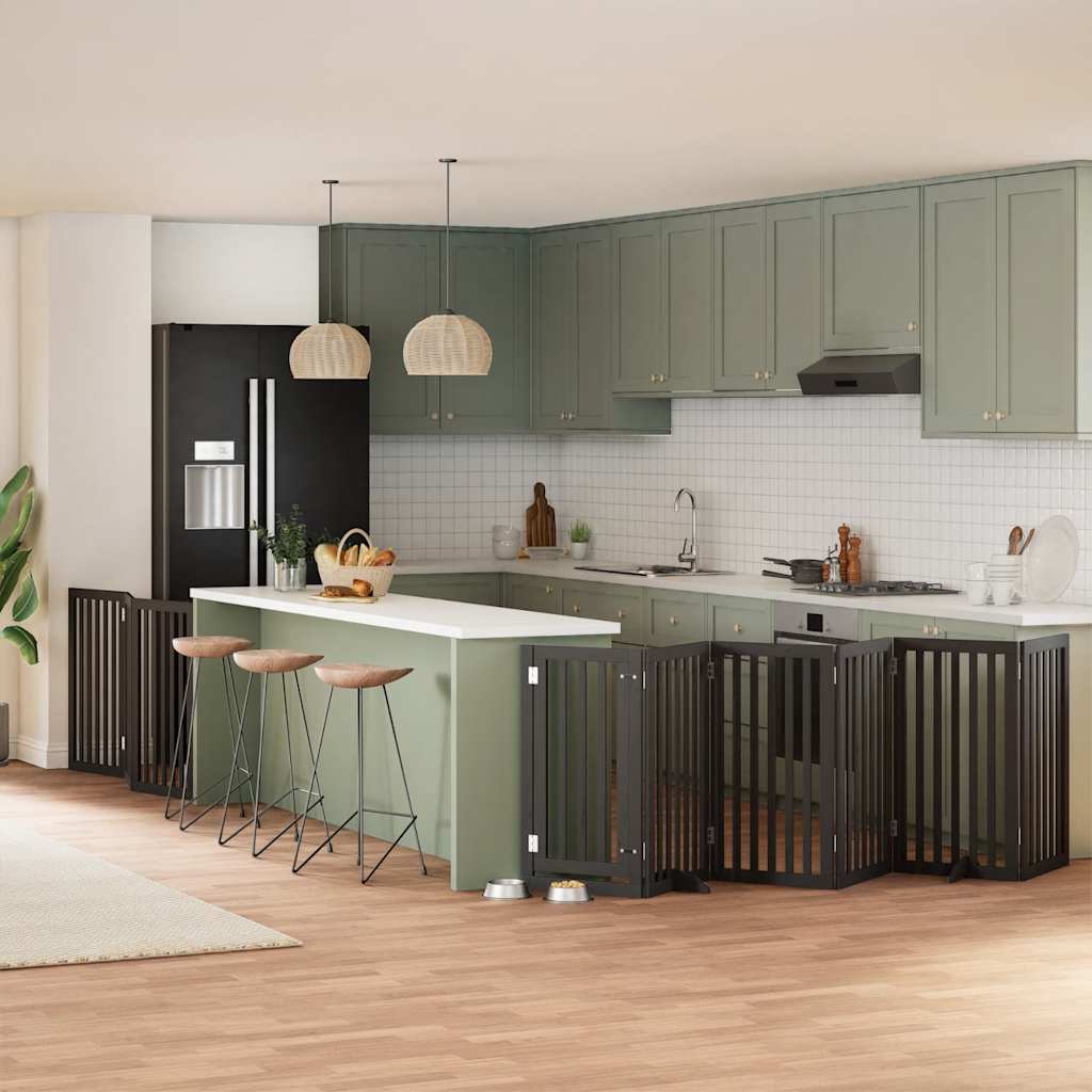 Koiraportti Kokoontaittuva 12 Paneelia Valk. 600 Cm Poppelipuu