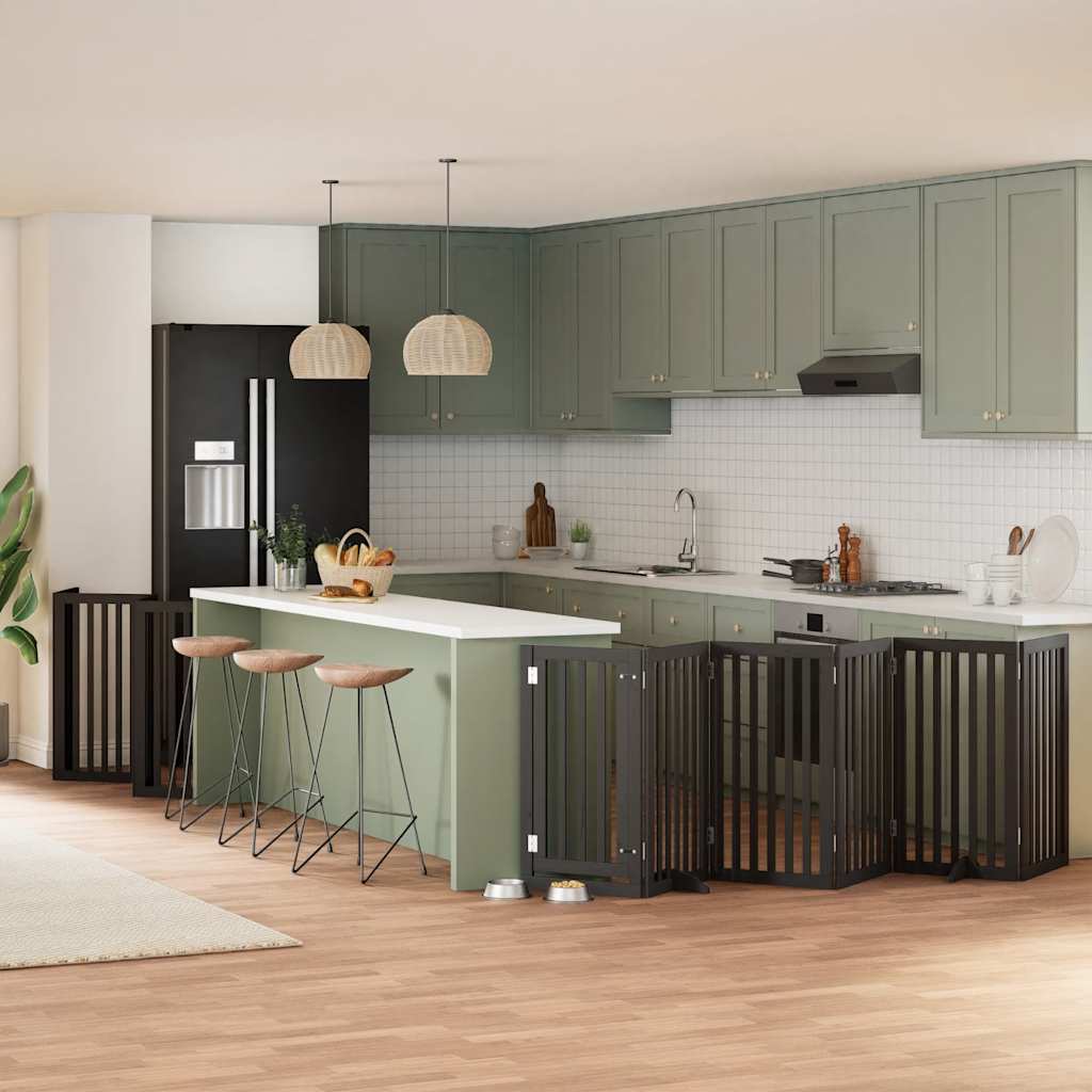 Koiraportti Kokoontaittuva 12 Paneelia Valk. 600 Cm Poppelipuu