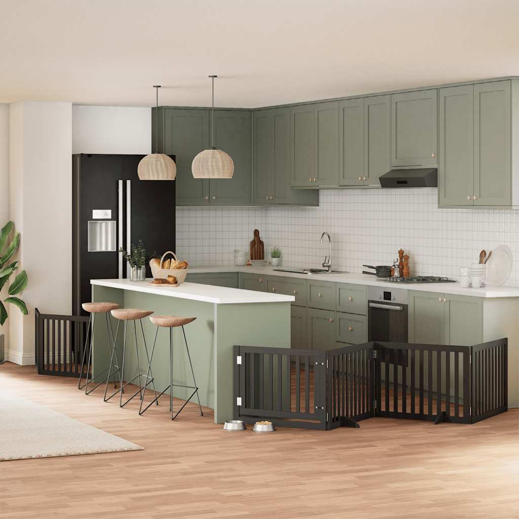 Koiraportti Kokoontaittuva 12 Paneelia Valk. 600 Cm Poppelipuu