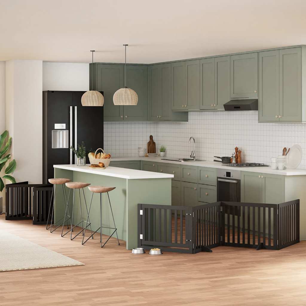 Koiraportti Kokoontaittuva 12 Paneelia Valk. 600 Cm Poppelipuu