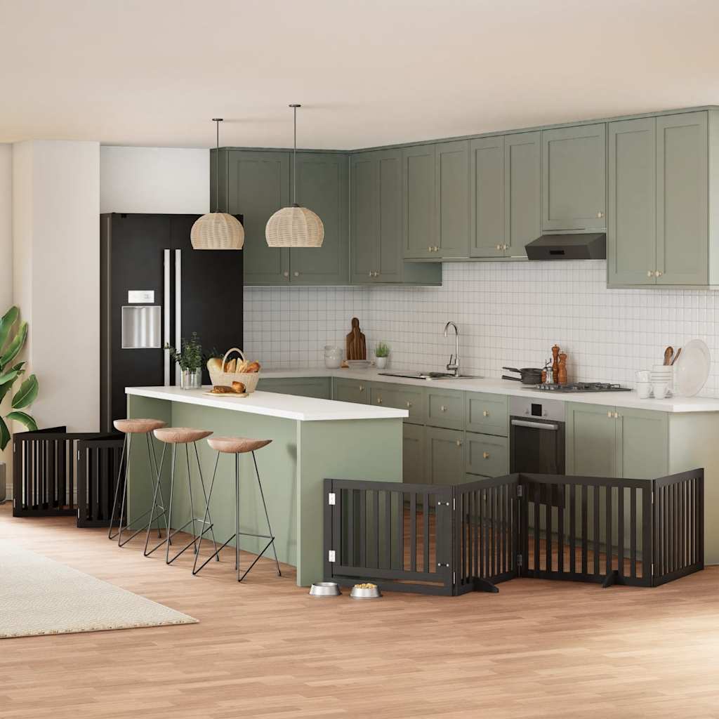 Koiraportti Kokoontaittuva 12 Paneelia Valk. 600 Cm Poppelipuu